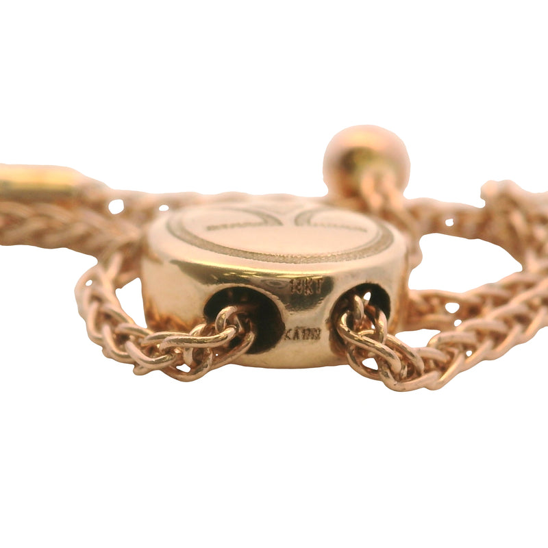 LeVian Solid 14kt Rose Gold and 2ctw Cognac Diamond Adjustable Tennis Bolo Bracelet