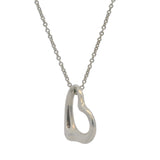 Tiffany & Co Elsa Peretti 925 Sterling Silver 22mm Open Heart Pendant On 16" Chain