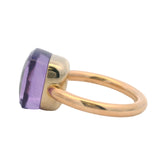 Pomellato Solid 18kt Rose Gold and Amethyst Nudo Classic Candy Cocktail Ring Size 5