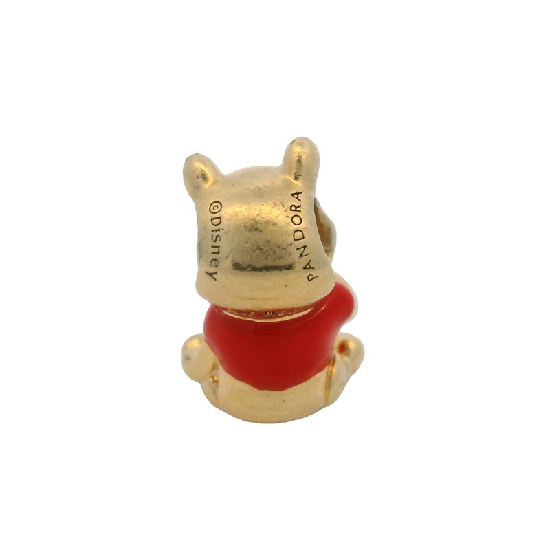 Charm espaciador de Winnie The Pooh de Pandora x Disney en plata de ley 925 bañada en oro de 14 kt