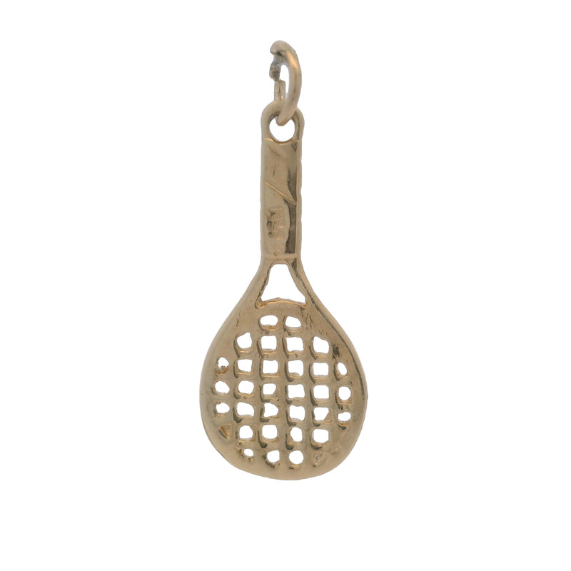 Vintage 14kt Yellow Gold Women Tennis Racquet Drop/Dangle Charm/Pendant
