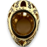 PANDORA 14kt Yellow Gold Retired Love and Appreciation Spacer Charm with CZ Cubic Zirconias Pendant ALE 585