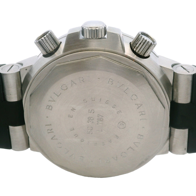 Bvlgari Diagono Sport Chronograph Black Dial 38mm Steel Watch