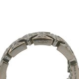 Garrard Italian Solid 18kt White Gold and 0.35ctw Diamond Cross Eternity Band Ring Size 5