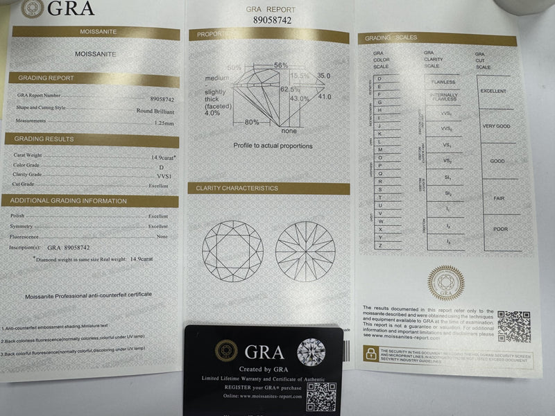 Miami Cuban Link Chain Iced Hip Hop 925 Silver Necklace Moissanite 18" 10mm Cert