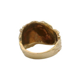 Vintage Solid 14kt Yellow Gold Eagle Head Animal Bird Large Ring Size 8.5
