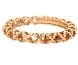 GUCCI Diamantissima Collection 18kt Rose Gold Openwork Band with Single Diamond Made in Italy