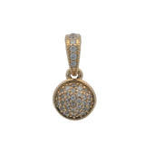 Pandora Retired 14kt Yellow Gold and CZ Cubic Zirconia Dazzling Droplet Dangle Charm