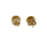 Solid 14kt Yellow Gold 7mm Flat Disc Stud Earrings