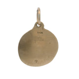 Helen Ficalora Solid 14kt Yellow Gold Circle Letter E Initial Charm Pendant
