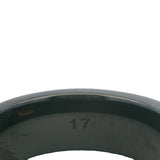 Gucci Black Synthetic Corundum and Solid 18kt Yellow Gold Icon Interlocking G Logo Band Ring Size 7.75