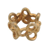 Pandora Rare Retired 14kt Yellow Gold Trinity Flower Floral Bracelet Charm (1)