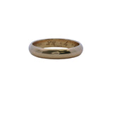 Vintage Italian 1970s 4mm Solid 18kt Rose Gold D-Shape Band with "22/4/1970" Inscription Size 8.25