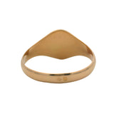 Vintage Solid 14kt Yellow Gold Small Oval Blank Signet Ring Size 9