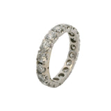 Vintage Solid Platinum 2.16ctw Round Brilliant Diamond 3.6mm Wide Eternity Band