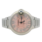 Cartier Ballon Bleu 711042UX 3489 36mm Pink Dial Stainless Steel Watch