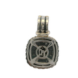 David Yurman 925 Sterling Silver 18kt Yellow Gold Albion Diamond Enhancer Pendant