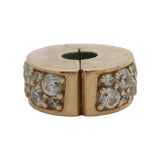 Pandora Rare Retired Solid 14kt Yellow Gold Clear Pave CZ Spacer Charm