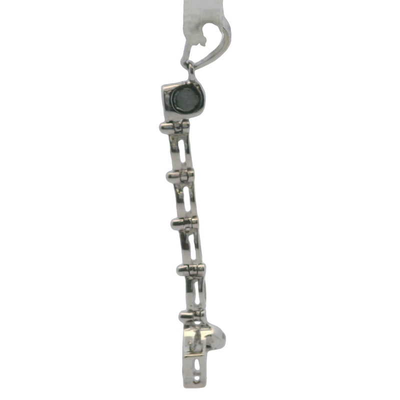 Colgante EFFY de oro blanco de 14 kt y diamantes con halo magnético convertible a estrella colgante larga