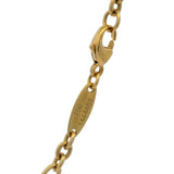 Mimi So Solid 18kt Yellow Gold Textured Rings Station Cable Chain 42.5"Long Necklace