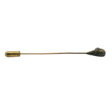 Antique 14kt Yellow Gold and Freshwater Seed Pearl 2.8" Stick Pin