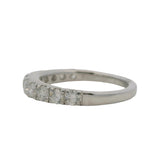 Marchesa Solid 18kt White Gold and Diamond Graduated Half Eternity Band Ring Size 7