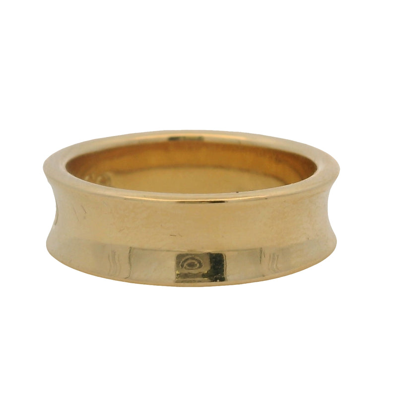 Vintage 1997 Tiffany & Co 1837 Solid 18kt 750 Yellow Gold 6mm Band Ring Size 6