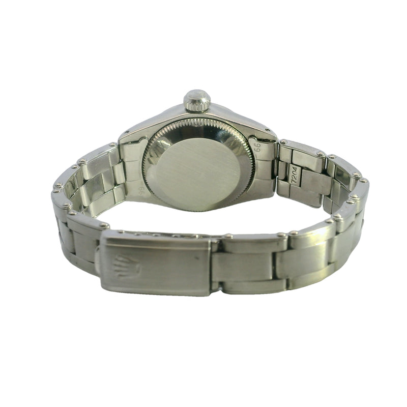 Rolex 6519 Date Blue Dial 24mm Stainless Steel Watch