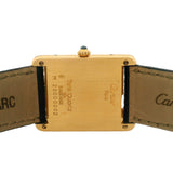 Vintage Cartier Tank Quartz 8810 18K 750 23mm White Dial Watch AM Strap + Buckle