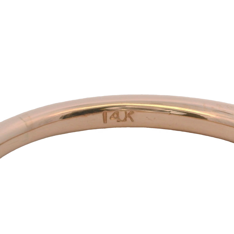 Solid 14kt Rose Gold and 0.34ctw Diamond Stackable Wedding Band Ring Size 5.75