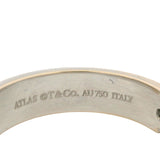 Retired Rare Tiffany & Co Atlas 3 Diamond 0.12ctw Roman Numeral Band Ring Size 8.5
