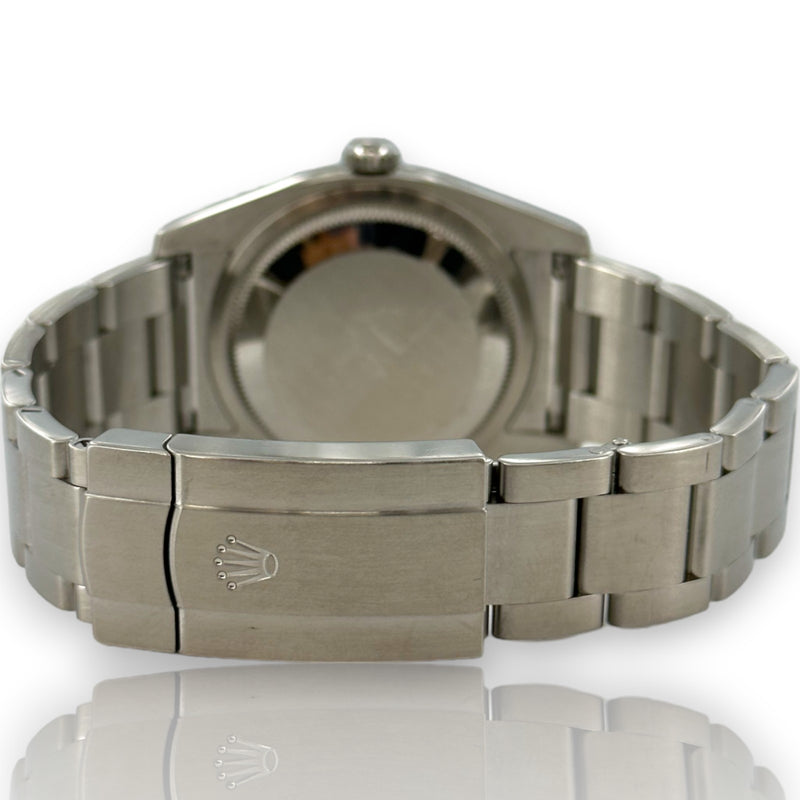 Rolex Oyster Perpetual 36mm Stainless Steel Blue Dial 116000 B&P Watch