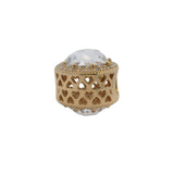 Pandora Solid 14kt Yellow Gold Radiant Hearts CZ Spacer Charm