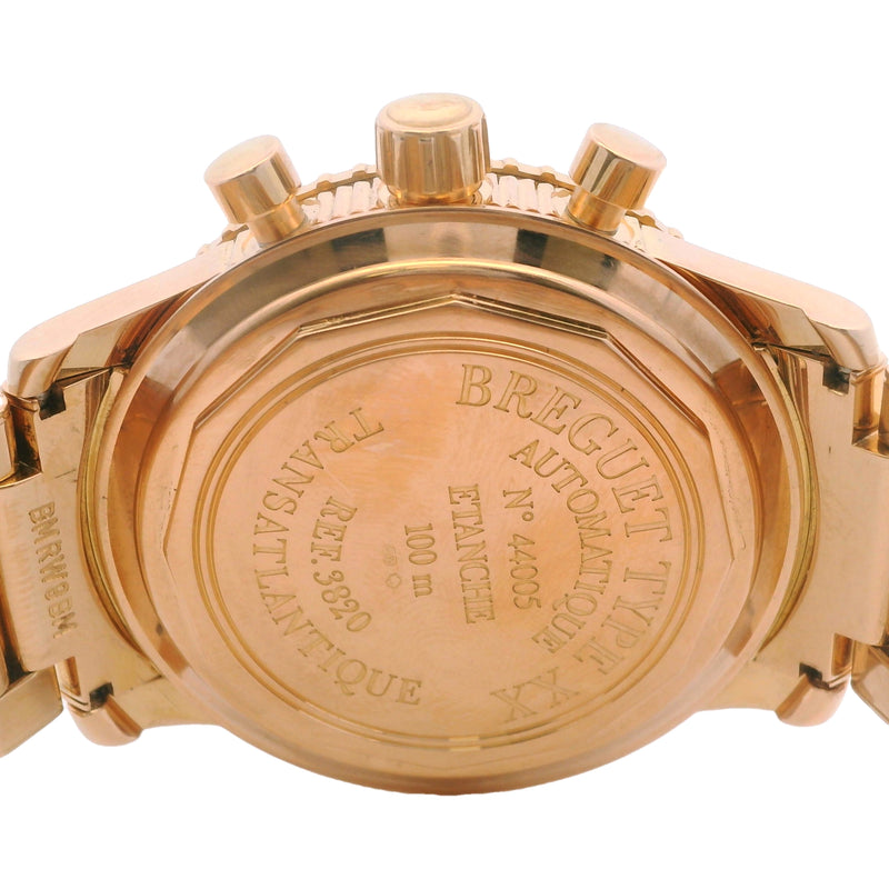 Breguet Type XX-XXI-XXII 39mm Rose Gold 18k Black Dial Chronograph Watch