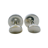 Tiffany & Co 1837 Collection 925 Sterling Silver Concave Round Button Cufflinks