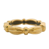 Vintage Tiffany & Co Solid 18kt Yellow Gold Fluted Scalloped Signature Band Ring Size 6