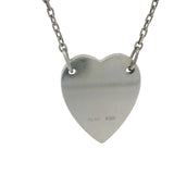 GUCCI Italian 925 Sterling Silver Trademark Heart Pendant Necklace 19"