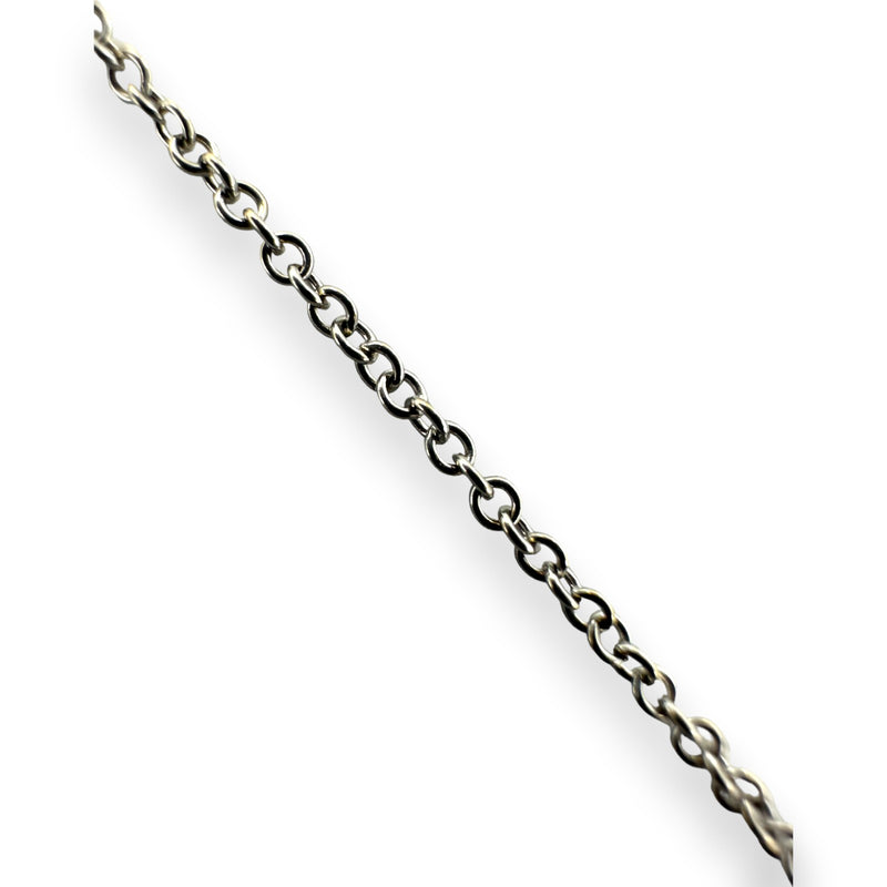 Dana Rebecca Designs 14kt White Gold and Diamond 3 Square Split-Chain Pendant 16" Necklace