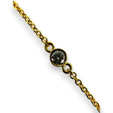SMC Solid 14kt Gold 18" Diamond Station Necklace with 0.40ctw White Diamonds