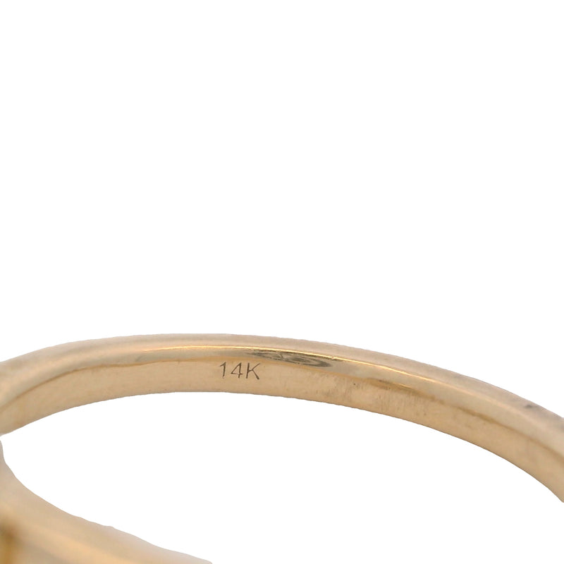 Just Perfect Solid 14kt Yellow Gold Diamond Cluster Small and Large Circle Wrap Fashion Ring Size 6