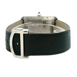 Cartier Tank Extra Large 4324 31mm Silver Dial Black Leather Strap Watch B&P