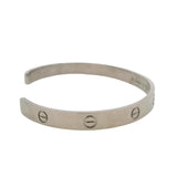 Cartier Solid 18kt White Gold LOVE Screw Cuff 7.5" Bracelet