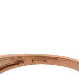 EFFY Solid 14kt Rose Gold Amethyst Cocktail Ring with Baguette and Round Diamond Band Ring Size10.5