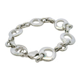 Vintage 1999 Tiffany & Co 925 Sterling Silver Open Heart Link 7" Bracelet