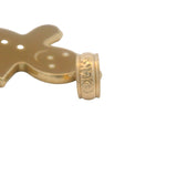 Solid 14kt Yellow Gold and Enamel Gingerbread Man Holiday Charm Pendant