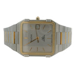 Bulova Millenia Vintage P2 1982 Silver Dial Two Tone Stainless Steel Rare Watch