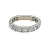 Vintage Solid Platinum 2.16ctw Round Brilliant Diamond 3.6mm Wide Eternity Band