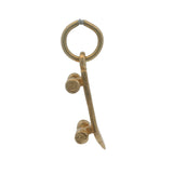 Solid 14kt Yellow Gold Skateboard 3D Dangle Charm