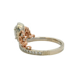 Enchanted Disney 14k White Rose Gold Pear .80ctw Diamond Crown Tiara Ring Size 7
