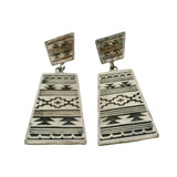 Masha Southwestern Jewelry Patterned Trapezoid Drop/Dangle 2.2" Earrings